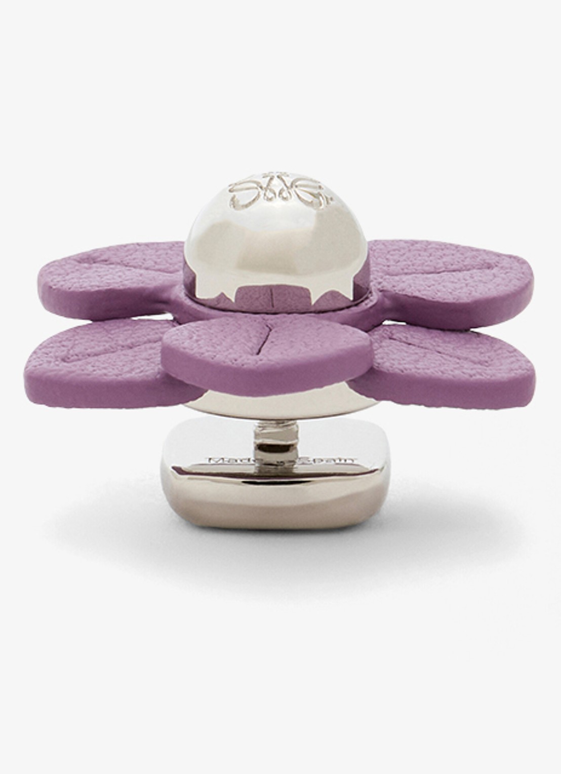 LOEWE Flower tasbedel van kalfsleer - voorkant 3 paars
