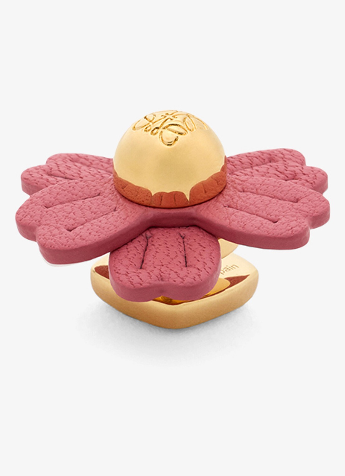 LOEWE Flower tasbedel van kalfsleer - detail roze