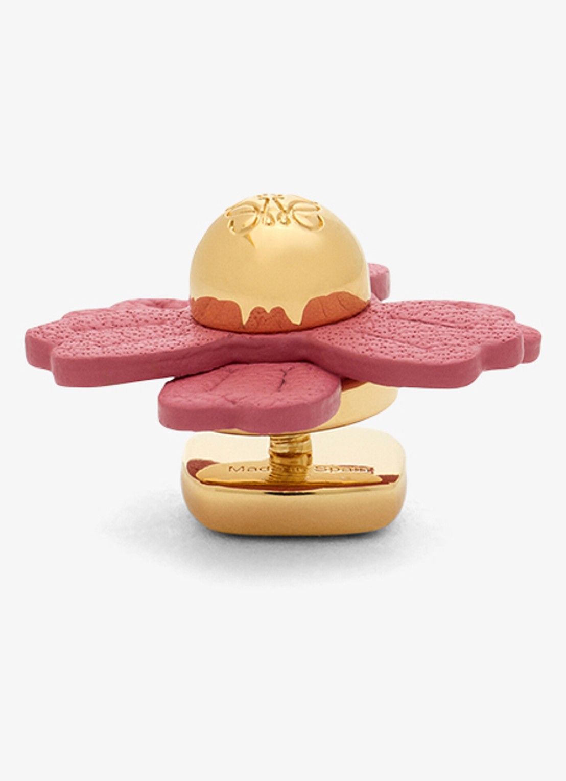LOEWE Flower tasbedel van kalfsleer - voorkant 5 roze