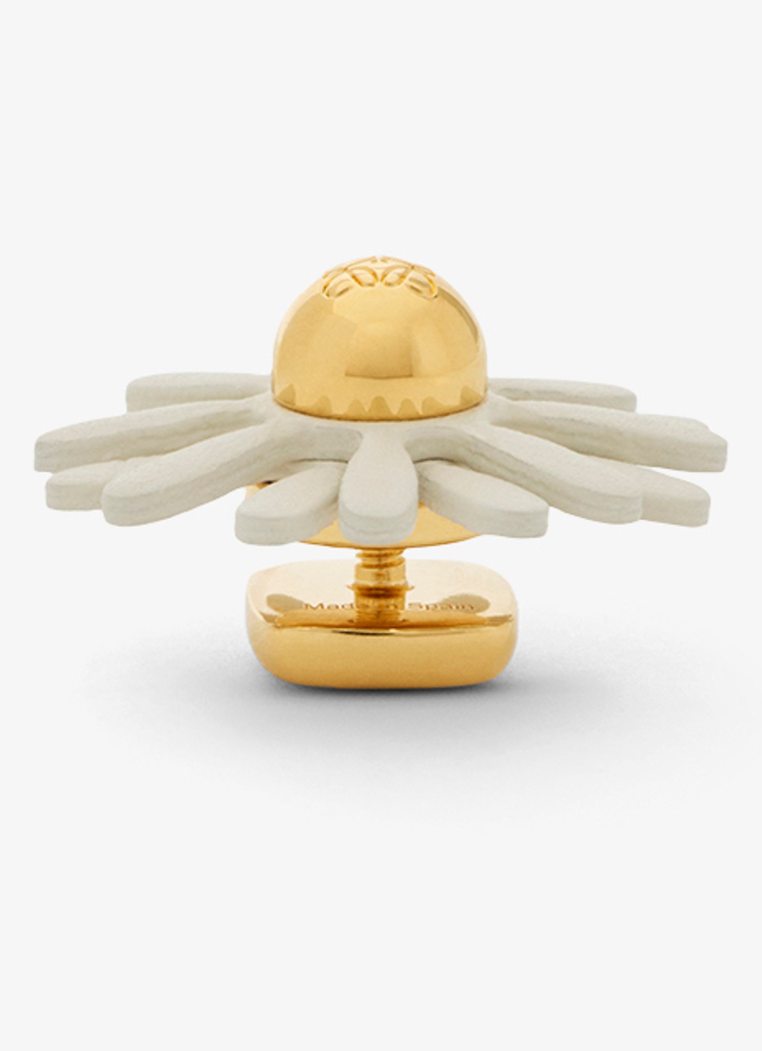 LOEWE Flower tasbedel van kalfsleer - voorkant wit