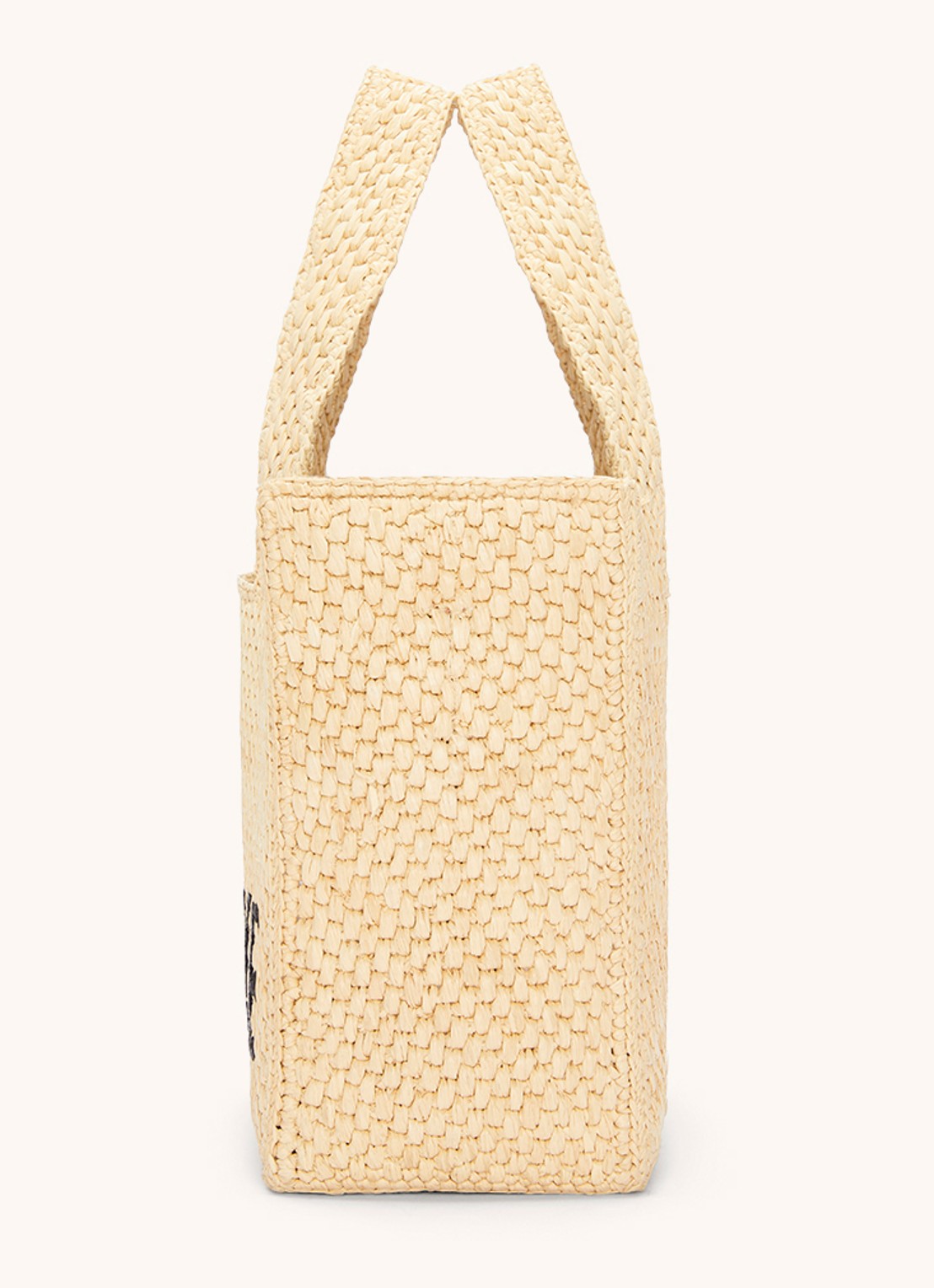 LOEWE Font Small shopper van raffia - detail 4 beige