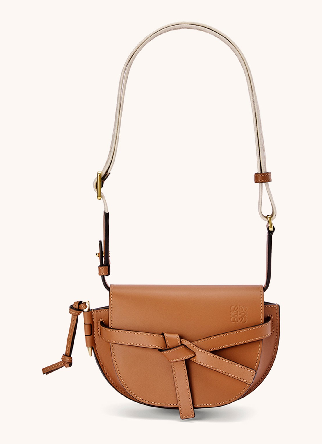 LOEWE Gate Dual heuptas van kalfsleer - detail 3 oranjebruin