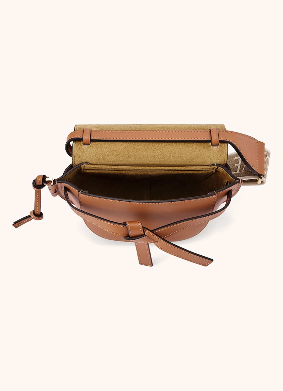 LOEWE Gate Dual heuptas van kalfsleer - detail 4 oranjebruin