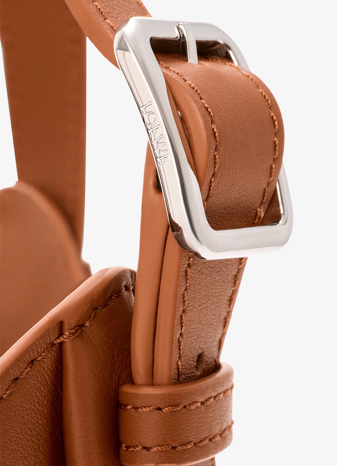 LOEWE Hammock Flip handtas van kalfsleer - detail 5 bruin