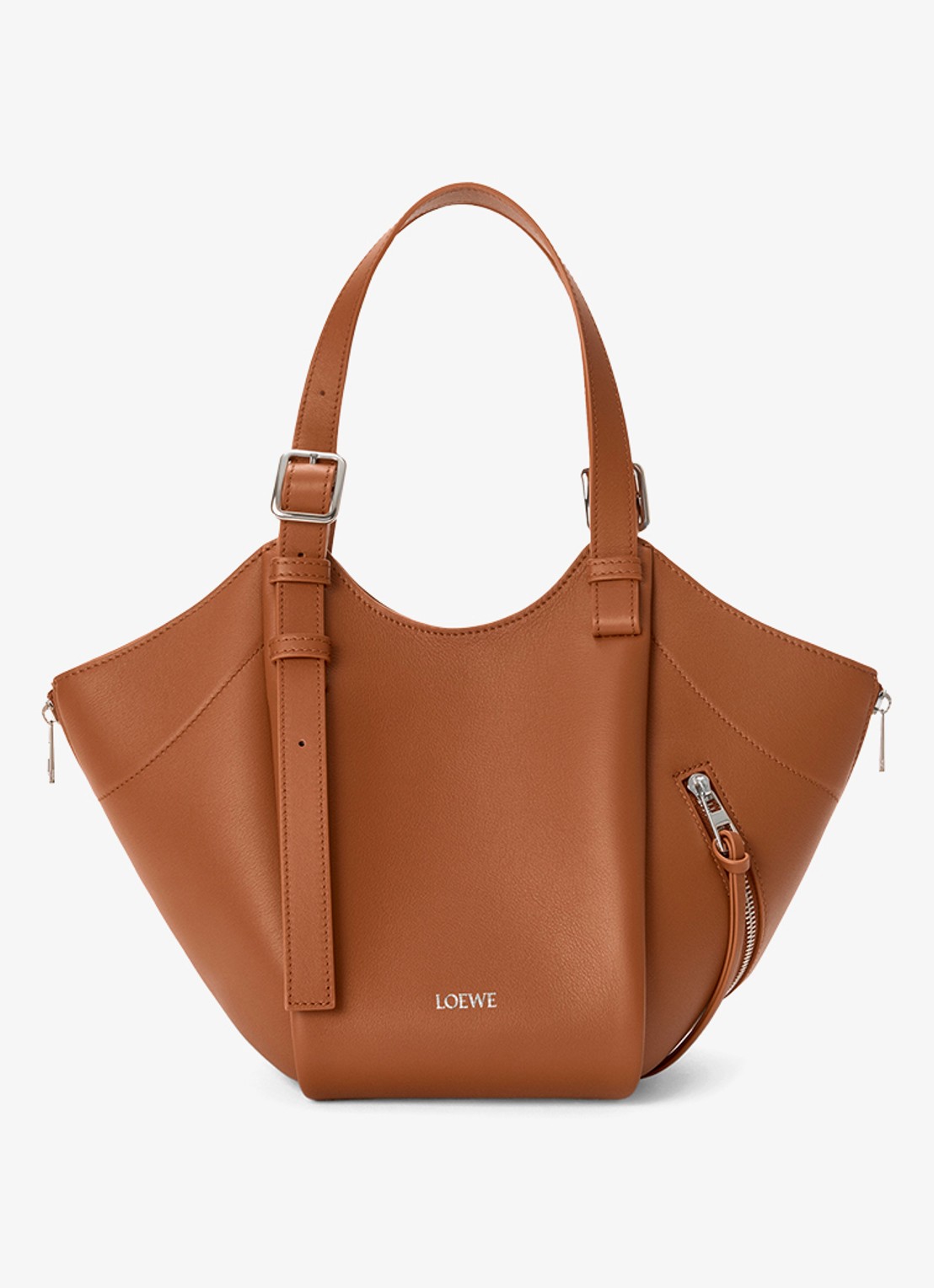 LOEWE Hammock Flip handtas van kalfsleer - voorkant 6 bruin