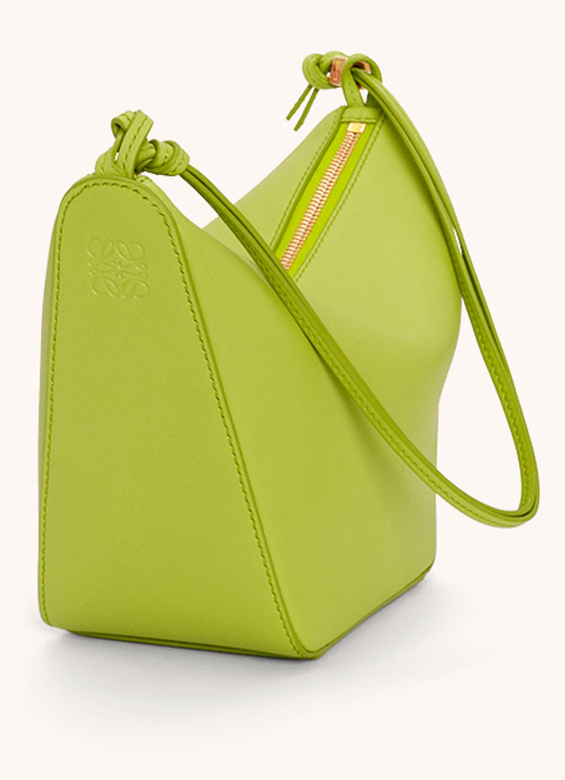 LOEWE Hammock Hobo schoudertas van kalfsleer - detail 4 lime
