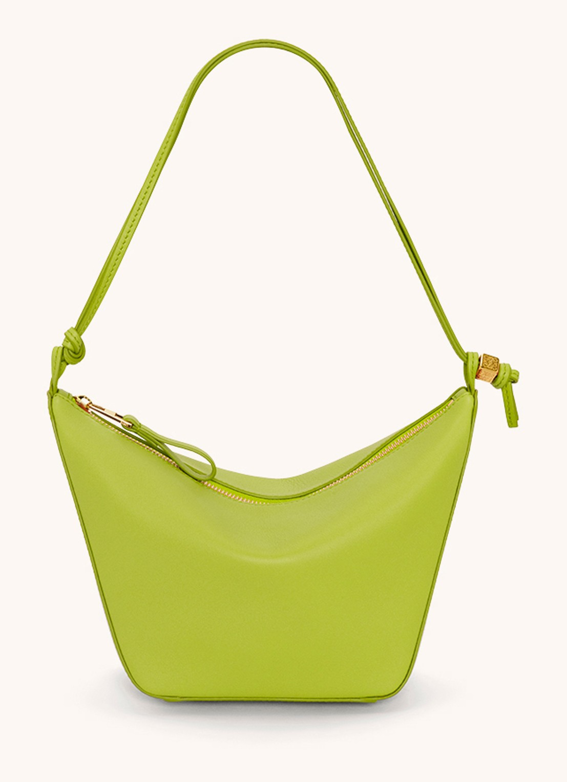 LOEWE Hammock Hobo schoudertas van kalfsleer - voorkant 7 lime