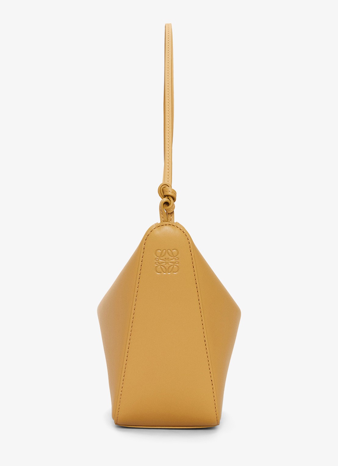 LOEWE Hammock Hobo schoudertas van kalfsleer - achterkant okergeel