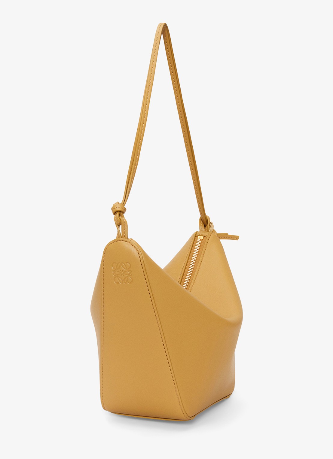 LOEWE Hammock Hobo schoudertas van kalfsleer - detail 2 okergeel