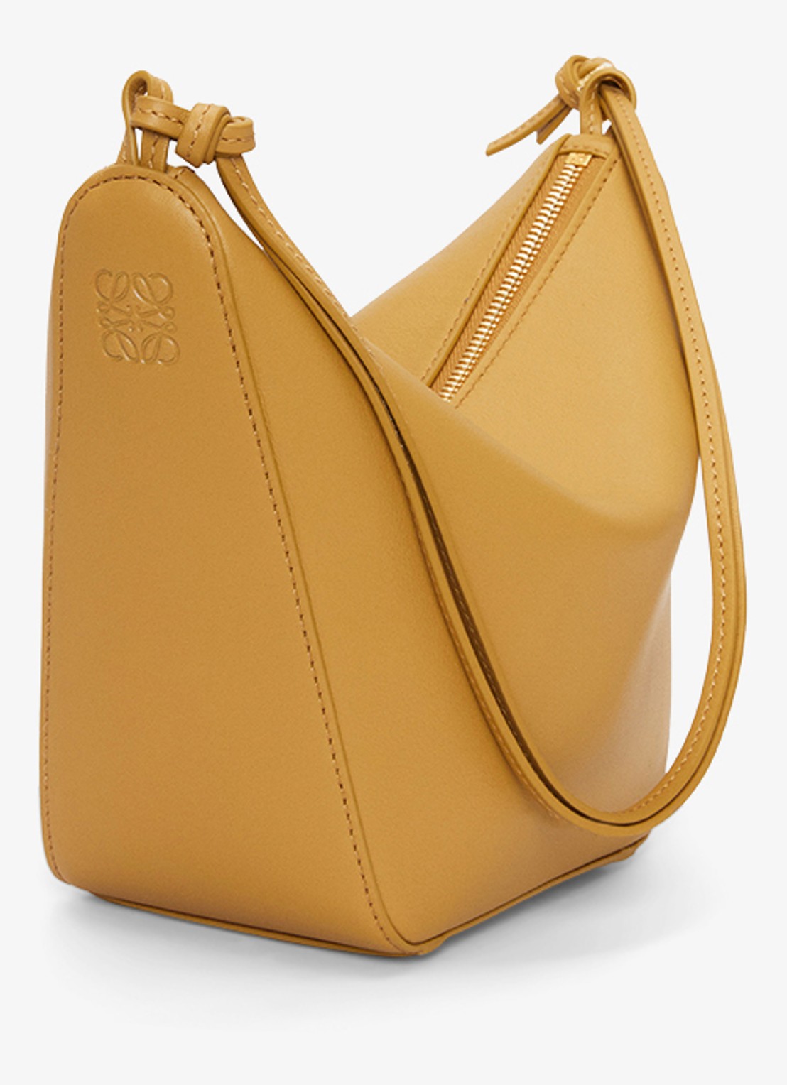 LOEWE Hammock Hobo schoudertas van kalfsleer - detail 3 okergeel