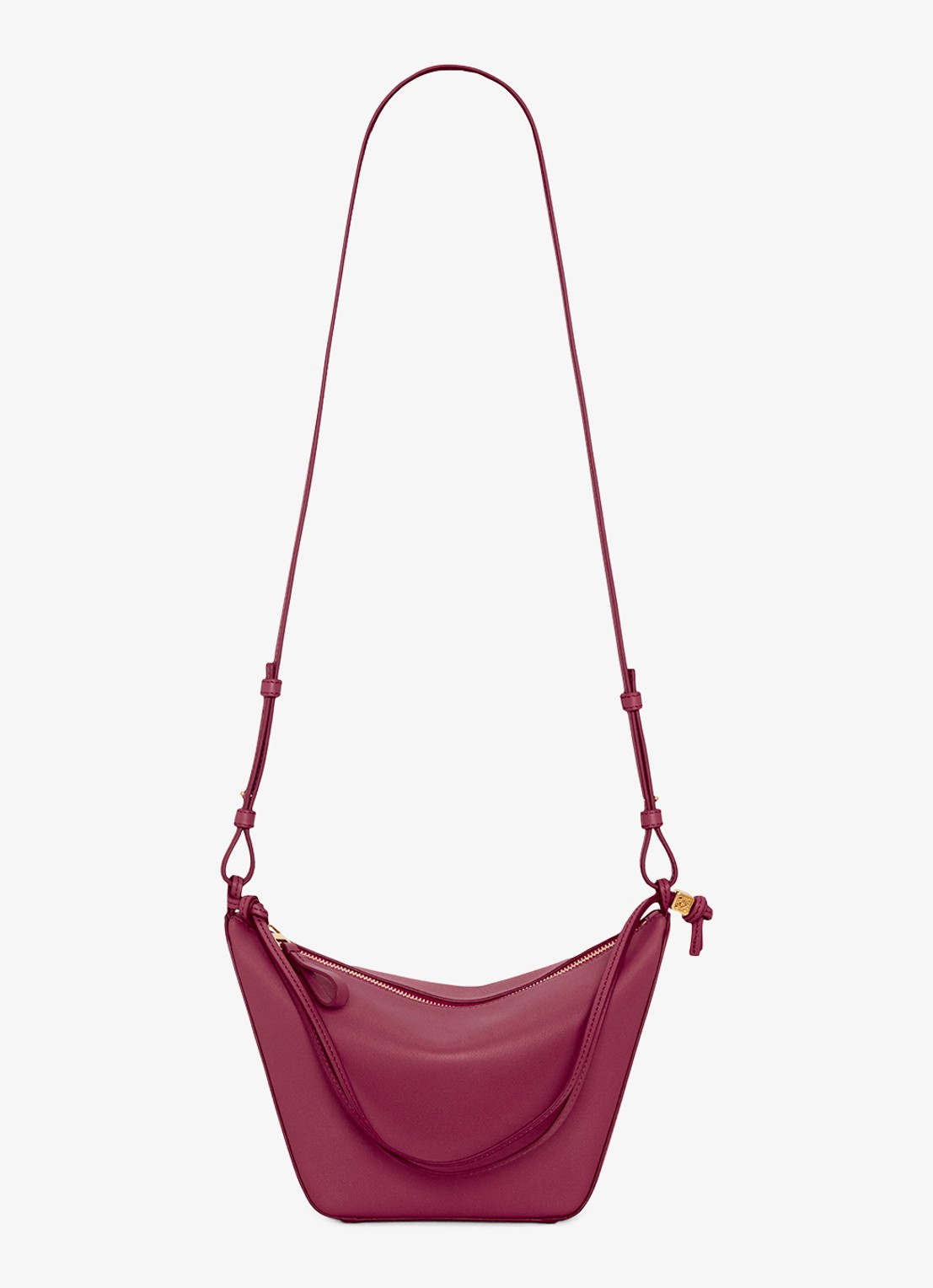 LOEWE Hammock Hobo schoudertas van kalfsleer - detail 4 bordeauxrood