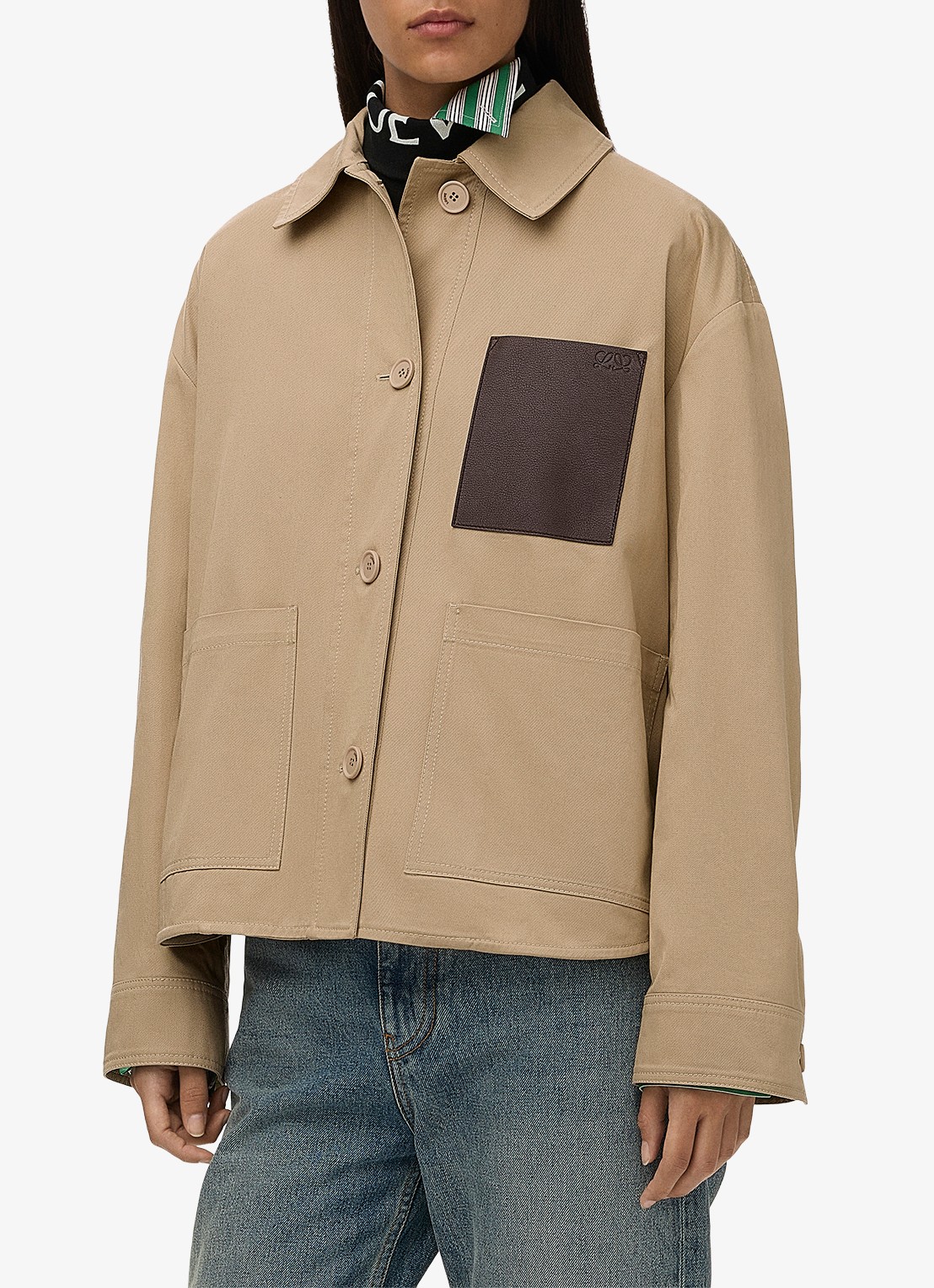 LOEWE Jack met opgestikte zakken - detail 2 beige