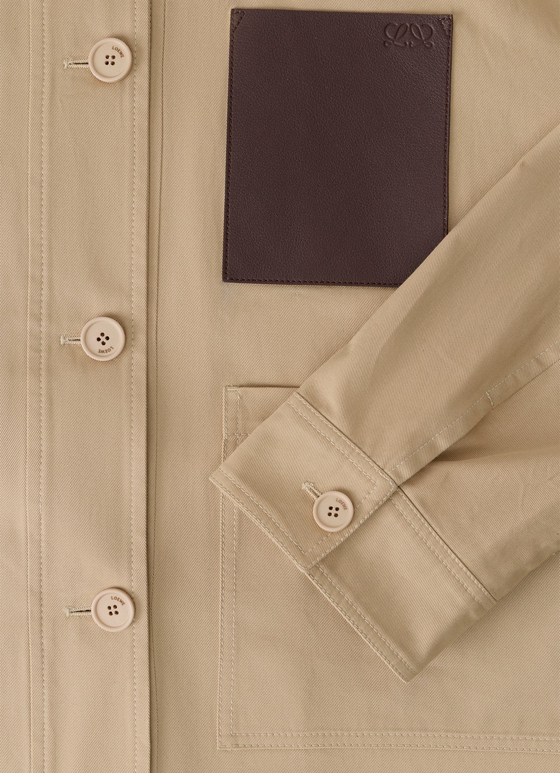 LOEWE Jack met opgestikte zakken - detail 5 beige
