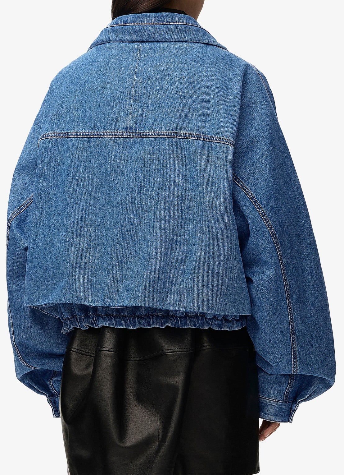 LOEWE Jack van denim met opstaande kraag - achterkant 3 indigo