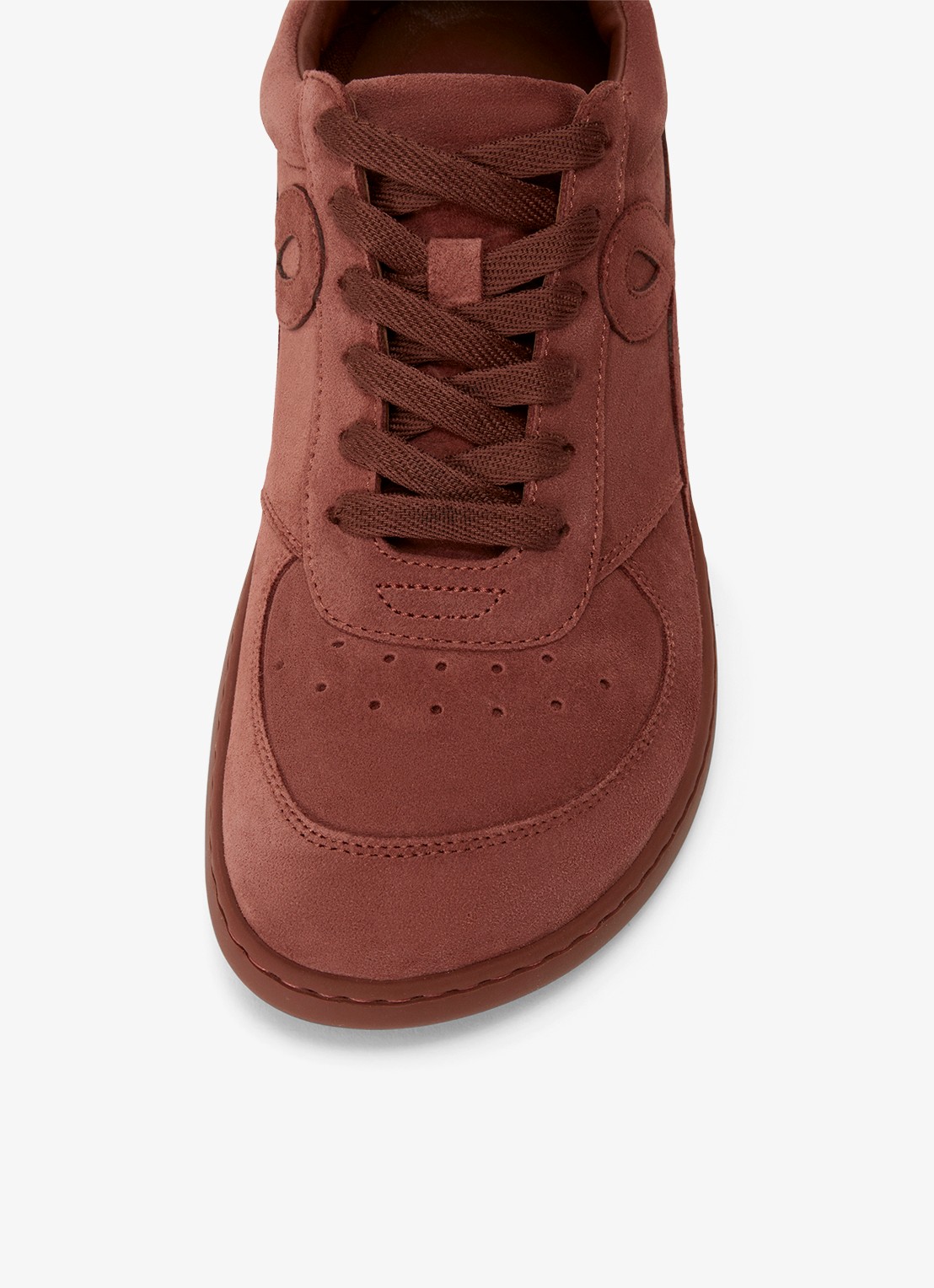 LOEWE Jambo sneaker van kalfssuède - detail 5 roodbruin