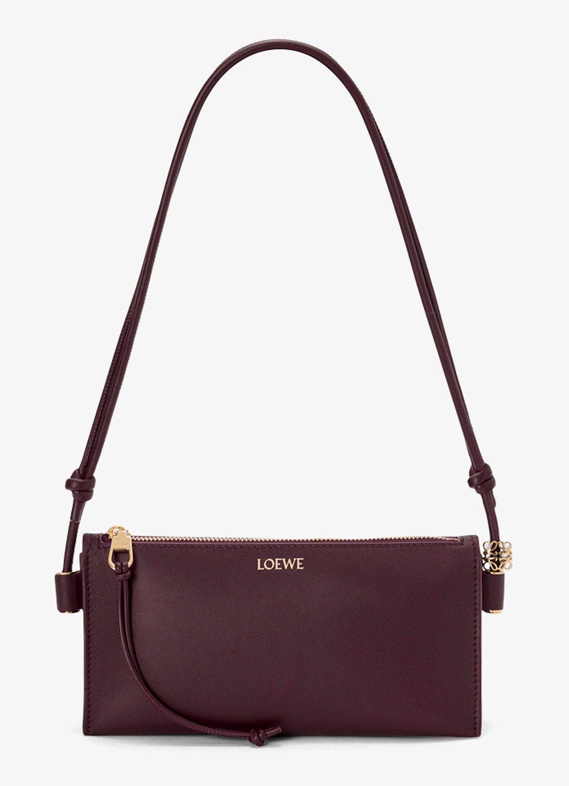 LOEWE Joya crossbodytas van kalfsleer - detail bordeauxrood