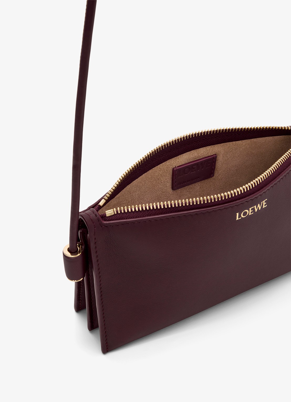 LOEWE Joya crossbodytas van kalfsleer - detail 3 bordeauxrood