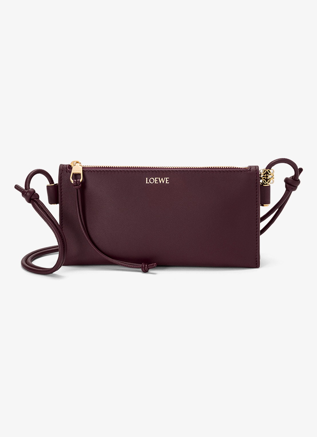 LOEWE Joya crossbodytas van kalfsleer - voorkant 6 bordeauxrood