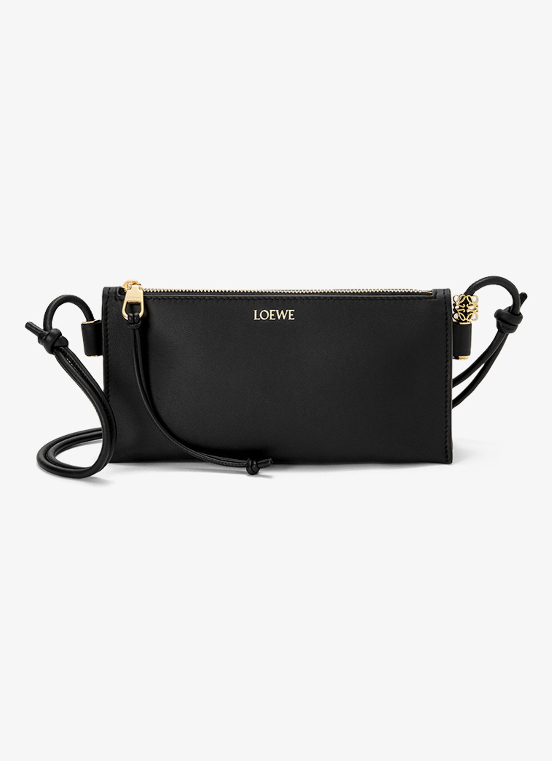 LOEWE Joya crossbodytas van kalfsleer - voorkant 7 zwart