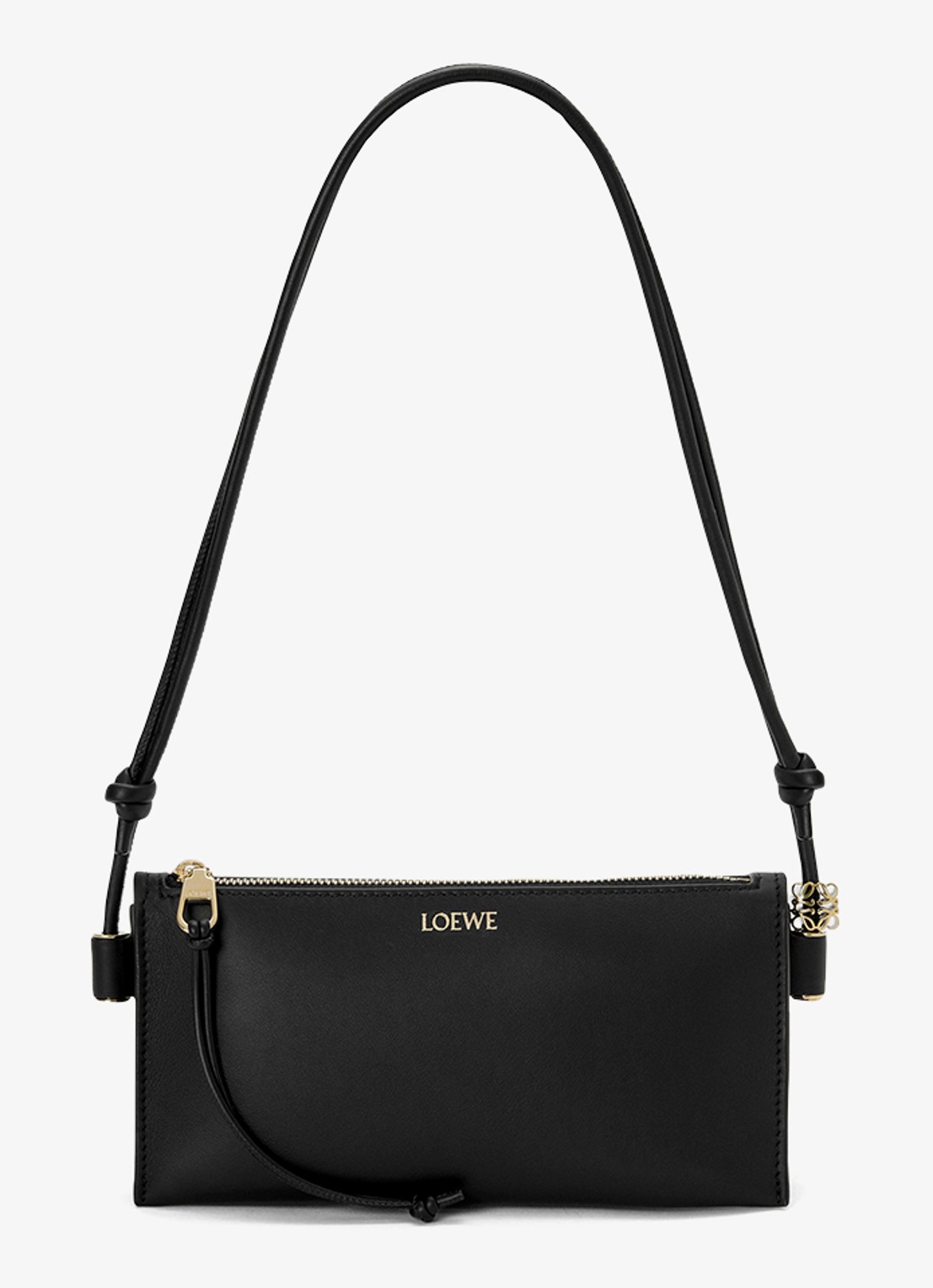 LOEWE Joya crossbodytas van kalfsleer - voorkant 8 zwart