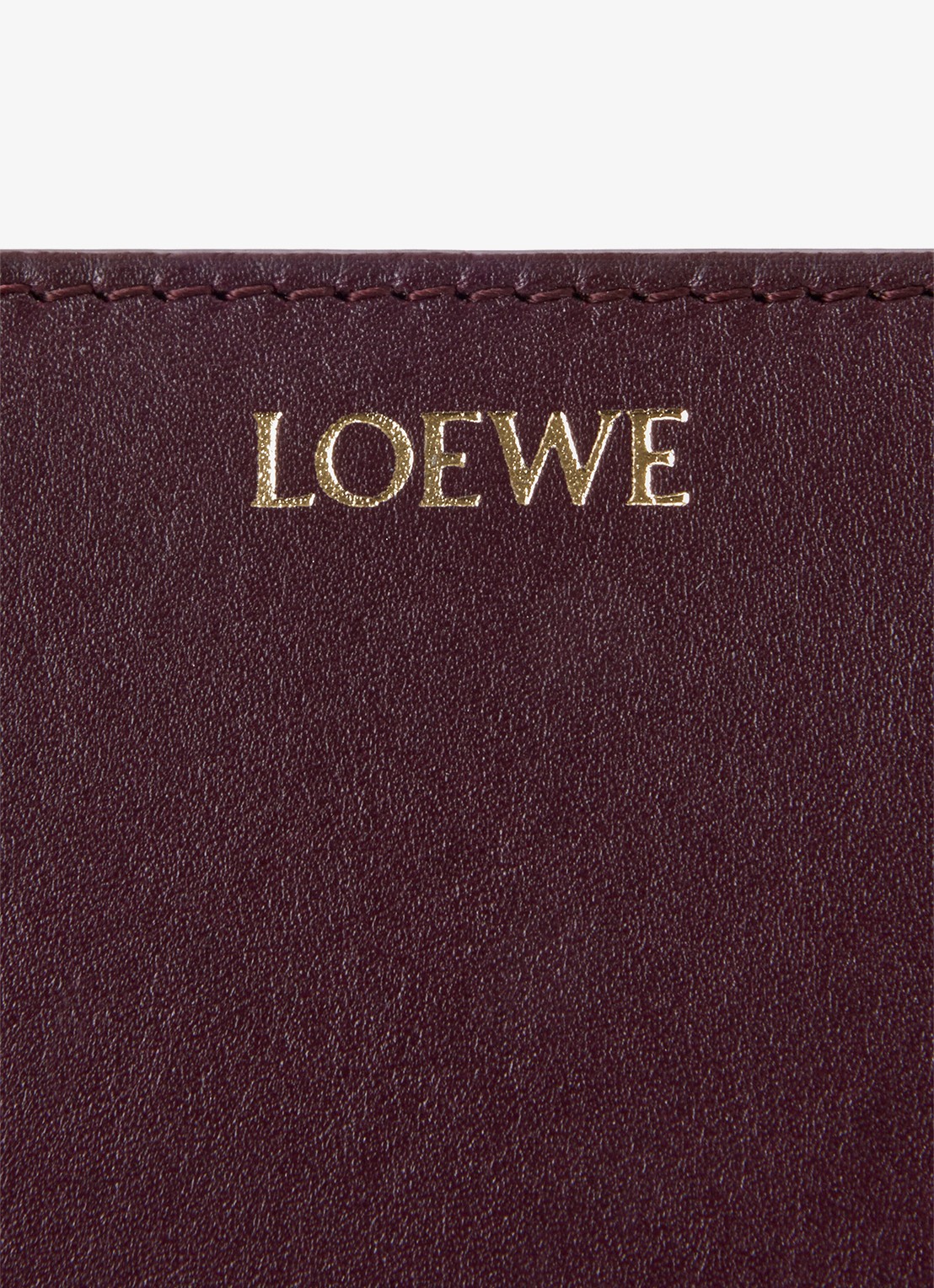 LOEWE Knot Compact portemonnee van kalfsleer - detail 2 bordeauxrood