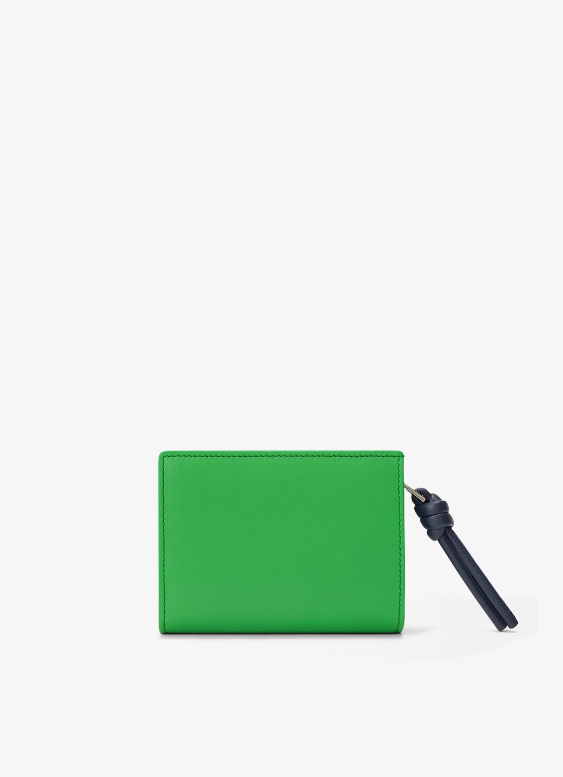 LOEWE Knot Compact portemonnee van kalfsleer - achterkant groen