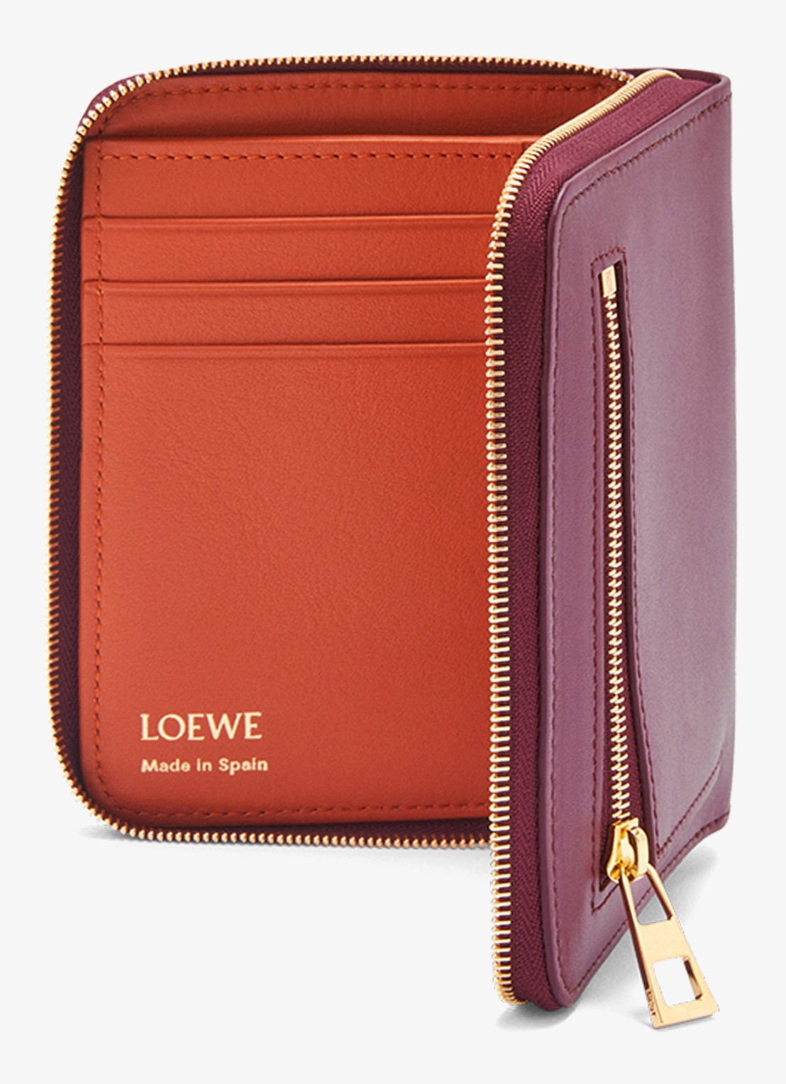 LOEWE Knot portemonnee van kalfsleer - detail 2 aubergine