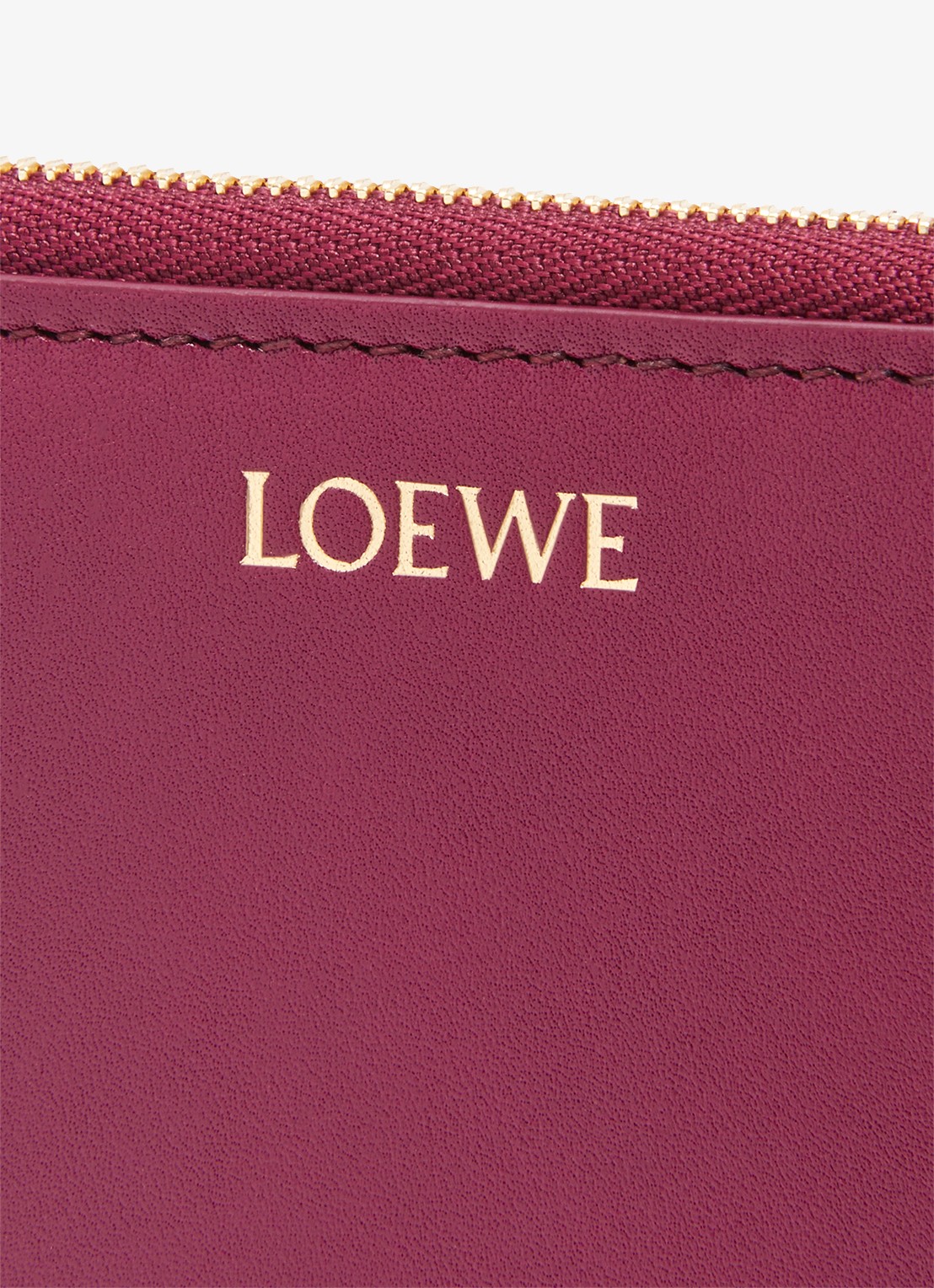 LOEWE Knot portemonnee van kalfsleer - detail 3 aubergine