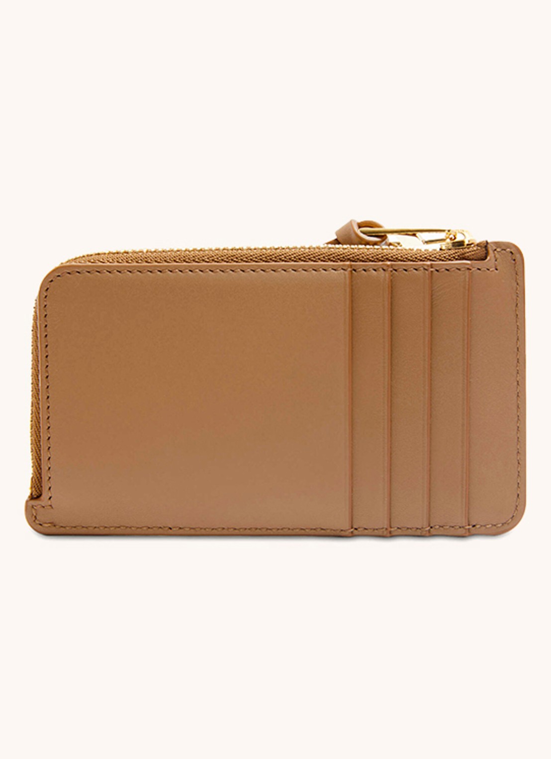 LOEWE Lemurs pasjeshouder van kalfsleer - voorkant 2 camel