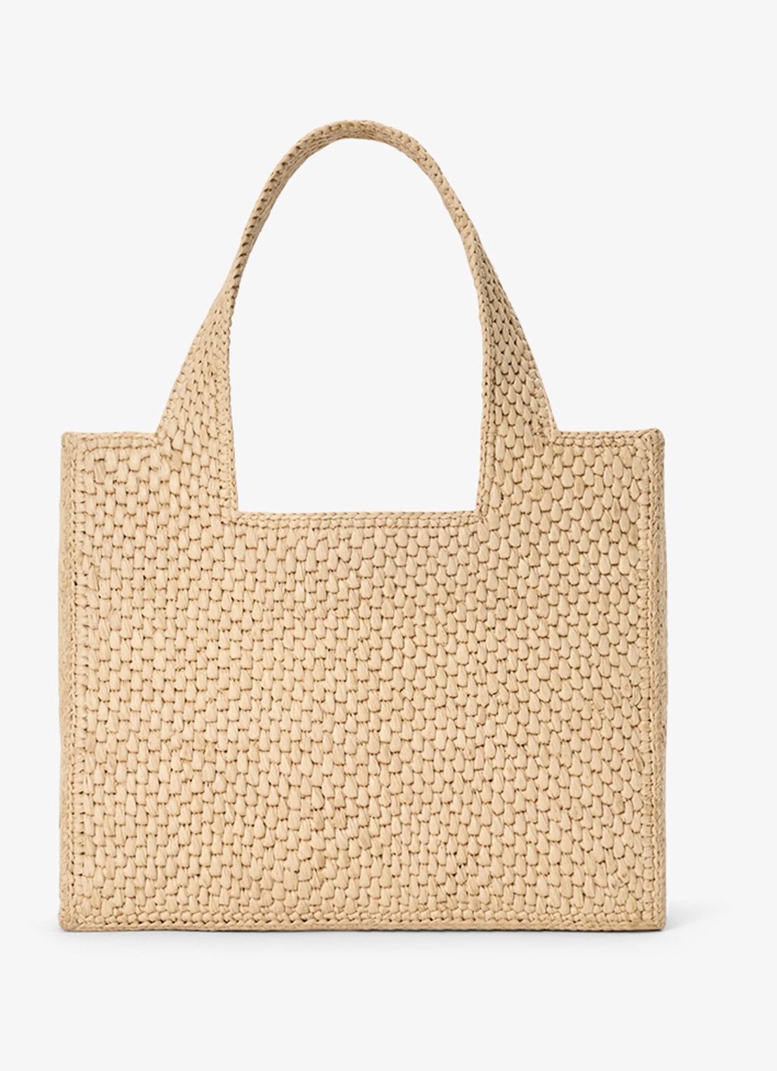 LOEWE Loewe Font Artichoke Small handtas van raffia met logo - achterkant 7 beige