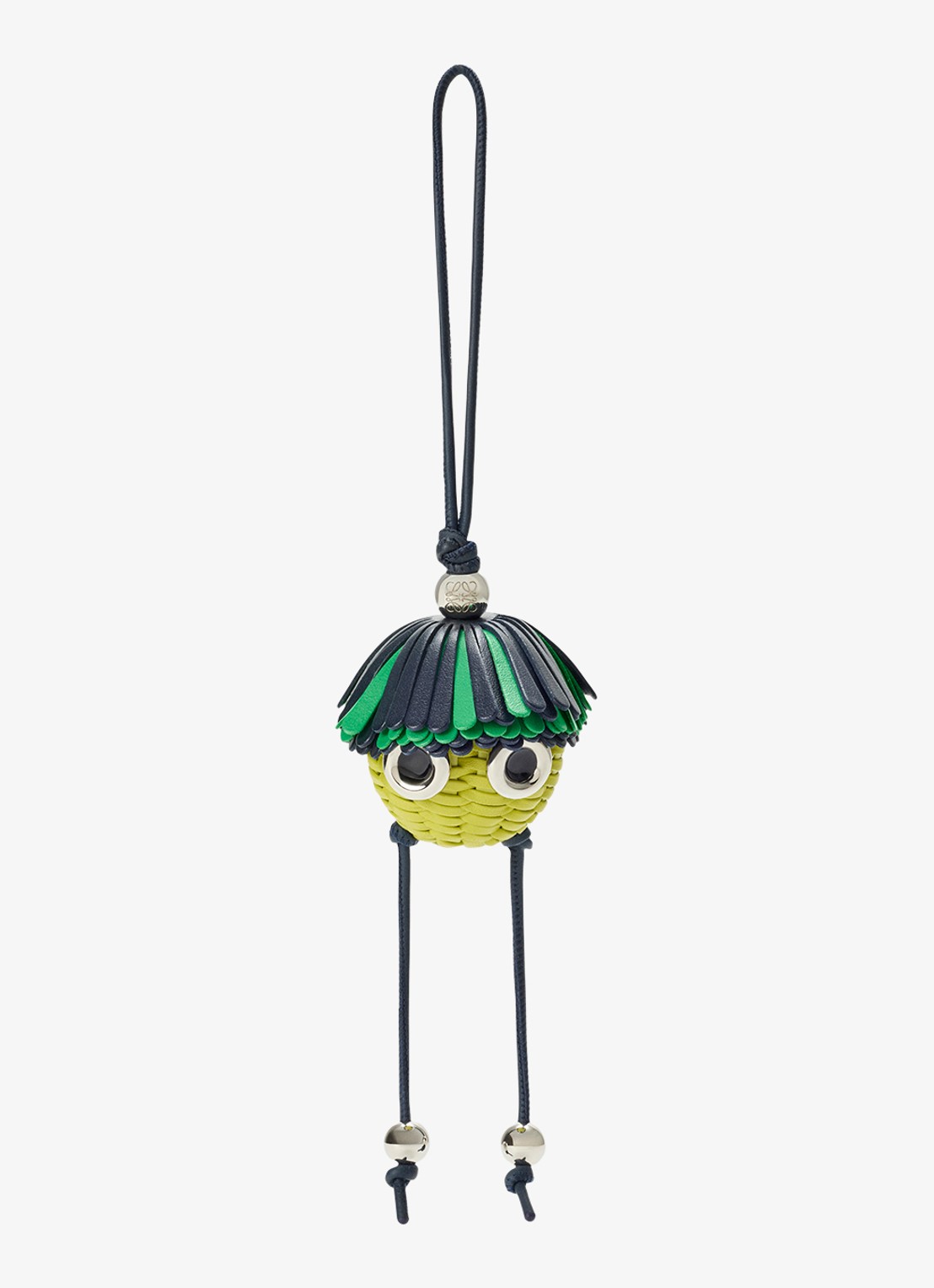LOEWE Loomie tasbedel van leer - voorkant groen