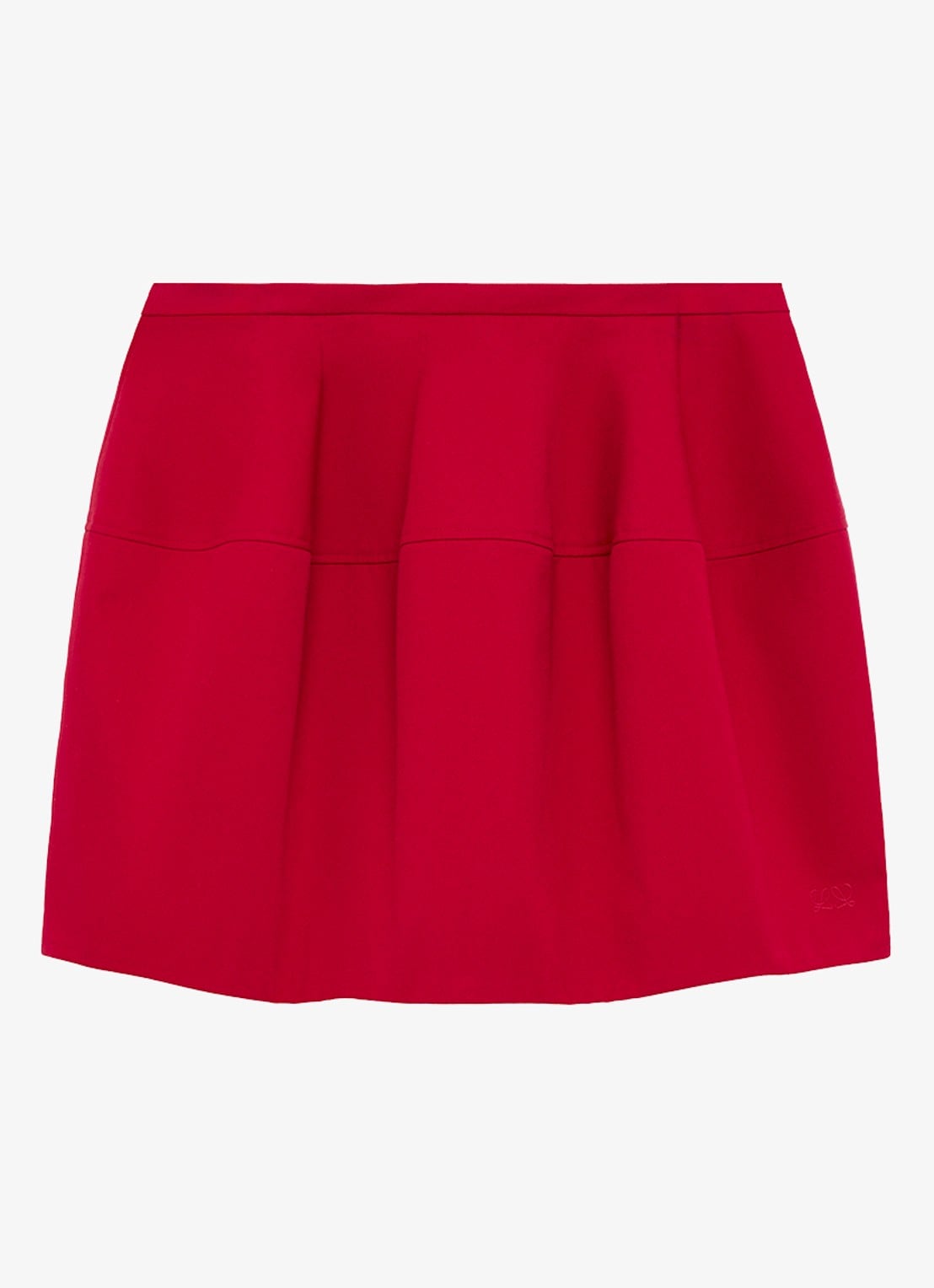 LOEWE Minirok in zijdeblend - voorkant rood