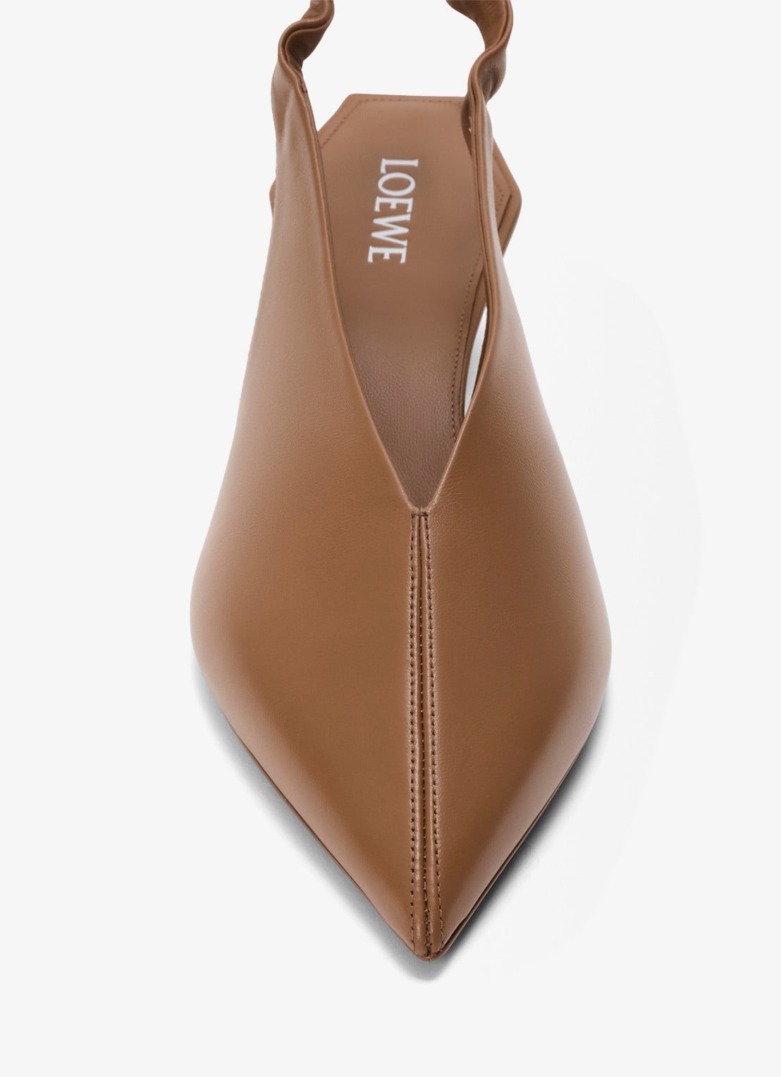 LOEWE Origami Cubic slingback van lamsleer - detail 2 bruin