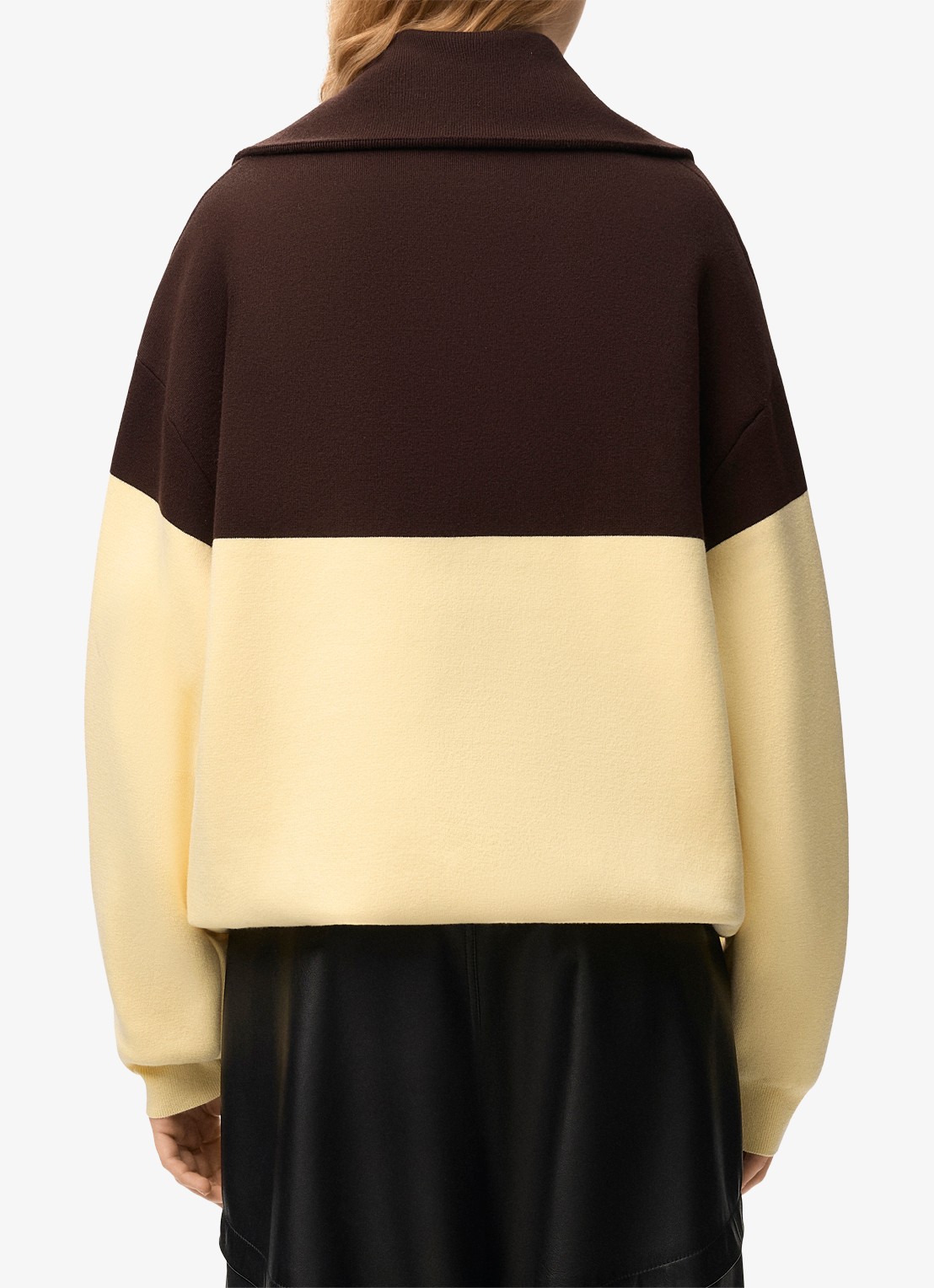 LOEWE Oversized schipperstrui met logo - achterkant bruin