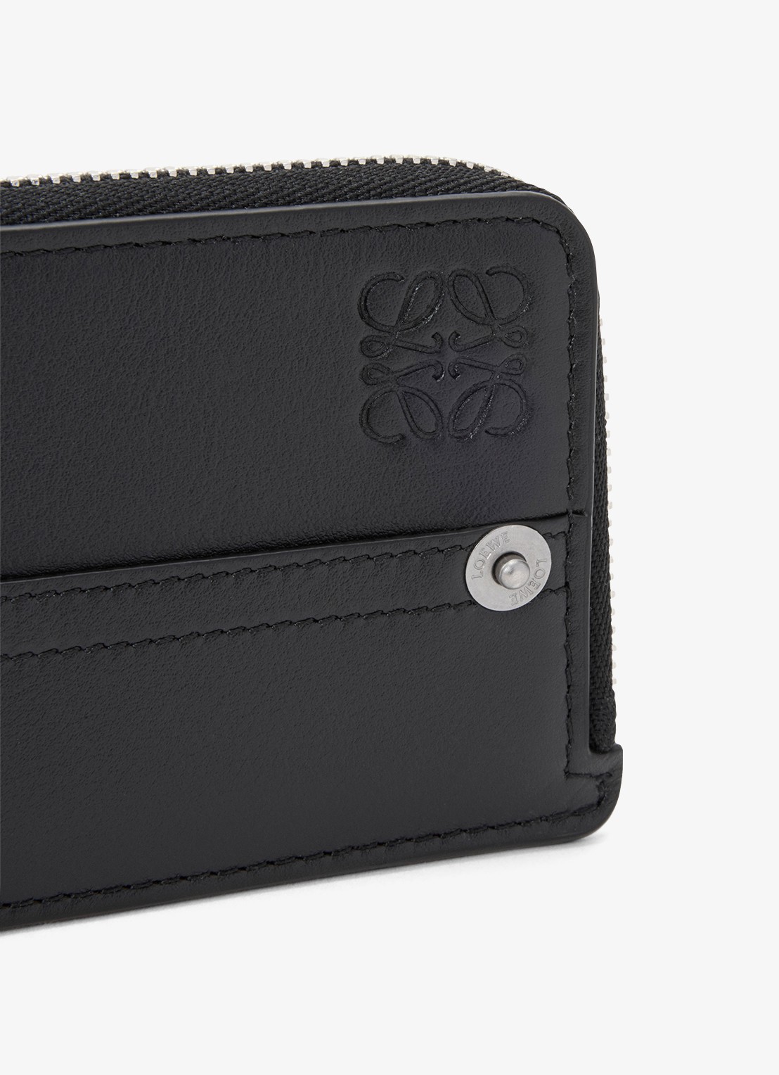 LOEWE Panta portemonnee van kalfsleer - detail 2 zwart