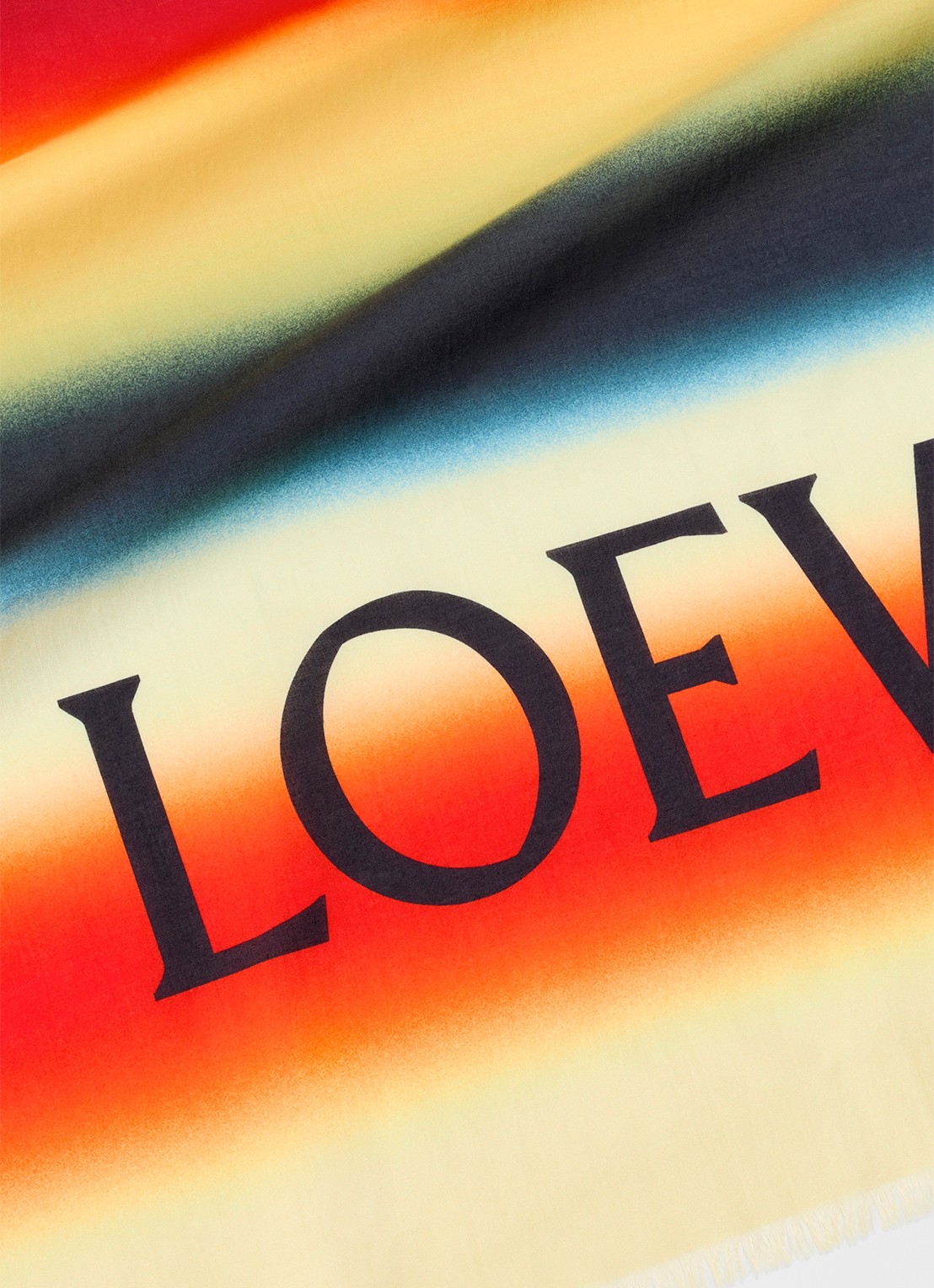 LOEWE Pareo met logoprint 160 x 120 cm - detail 4 oranje