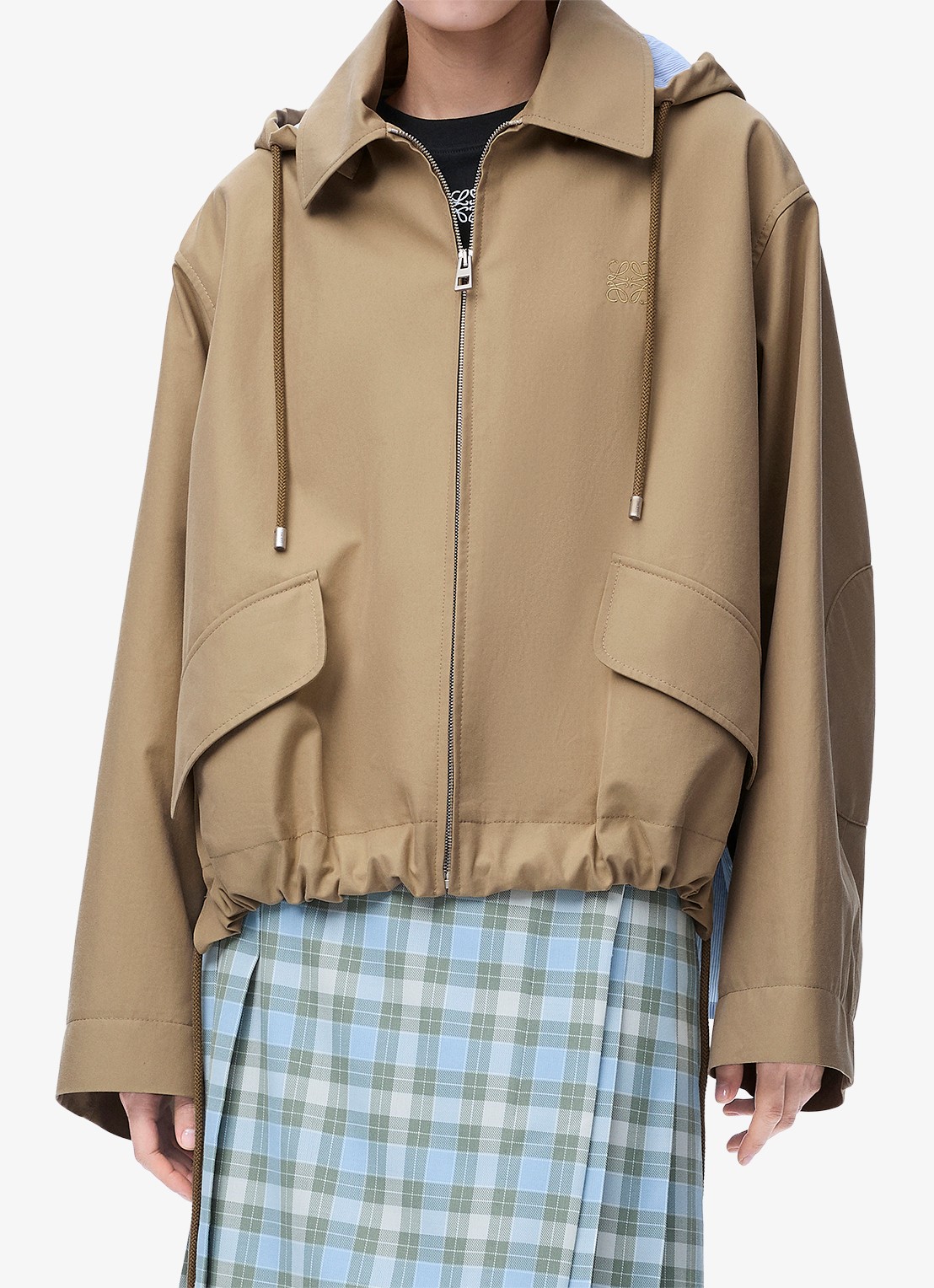 LOEWE Parka met capuchon en klepzakken - detail beige
