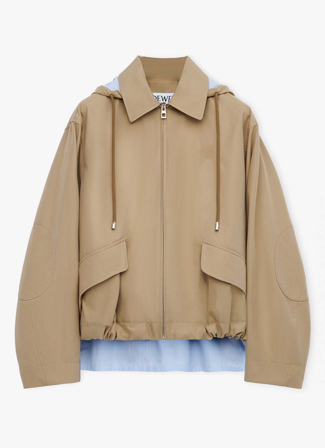 LOEWE Parka met capuchon en klepzakken - voorkant 3 beige