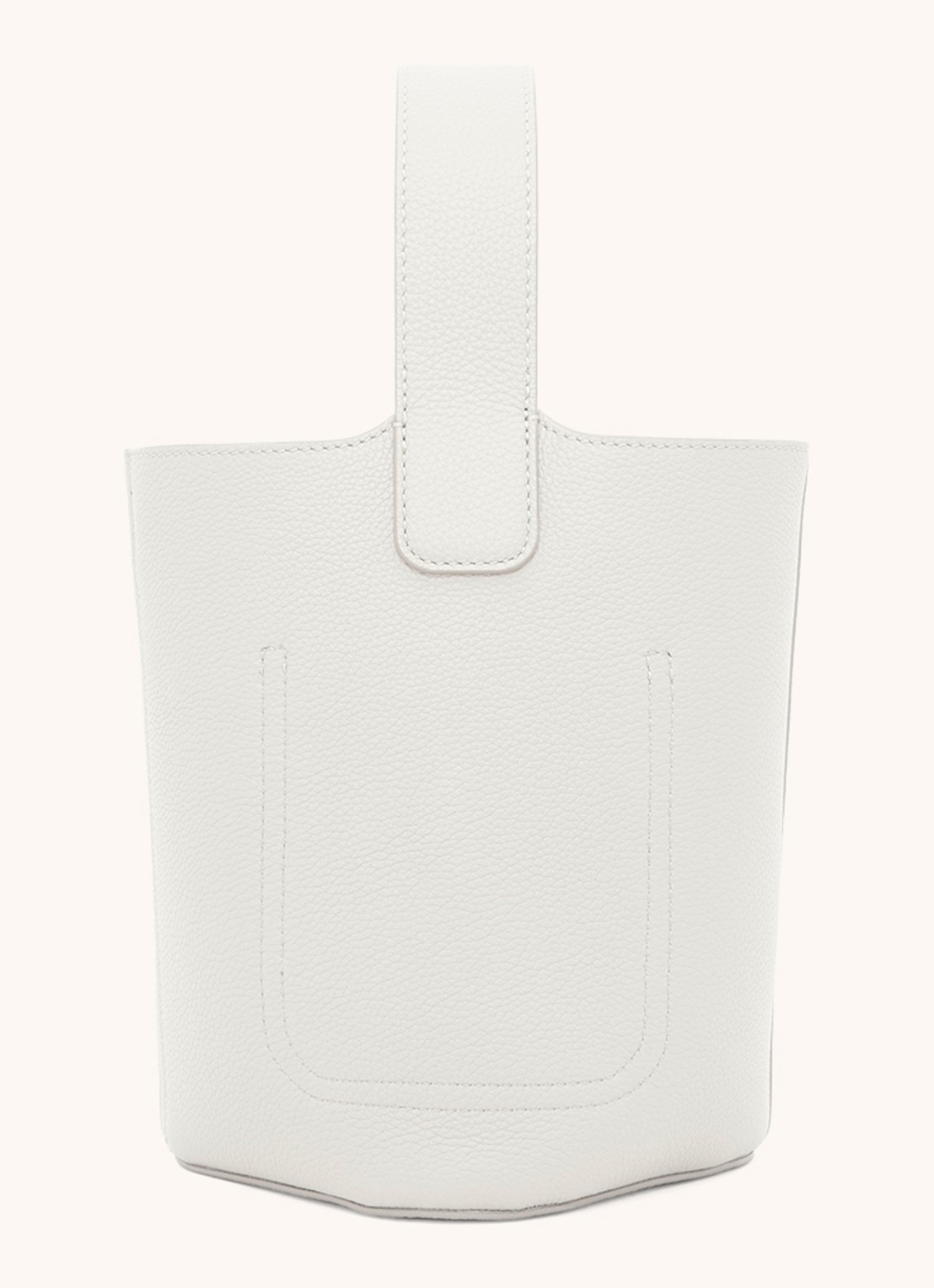 LOEWE Pebble Bucket Mini crossbodytas van kalfsleer - detail 4 wit