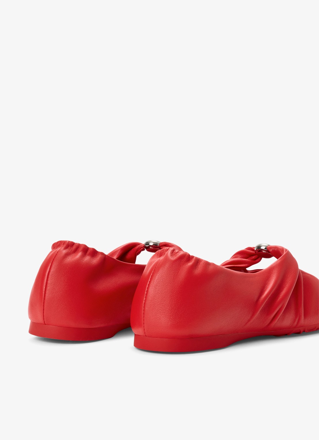 LOEWE Pebble Soft ballerina van lamsleer - detail 5 rood
