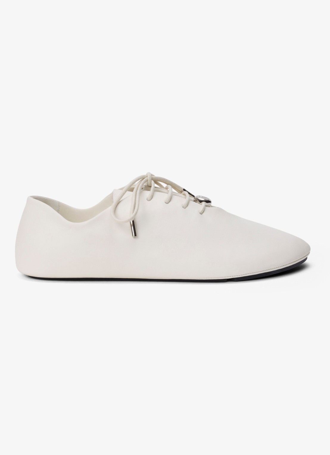 LOEWE Pebble Soft Lace-Up sneaker van kalfsleer - voorkant wit