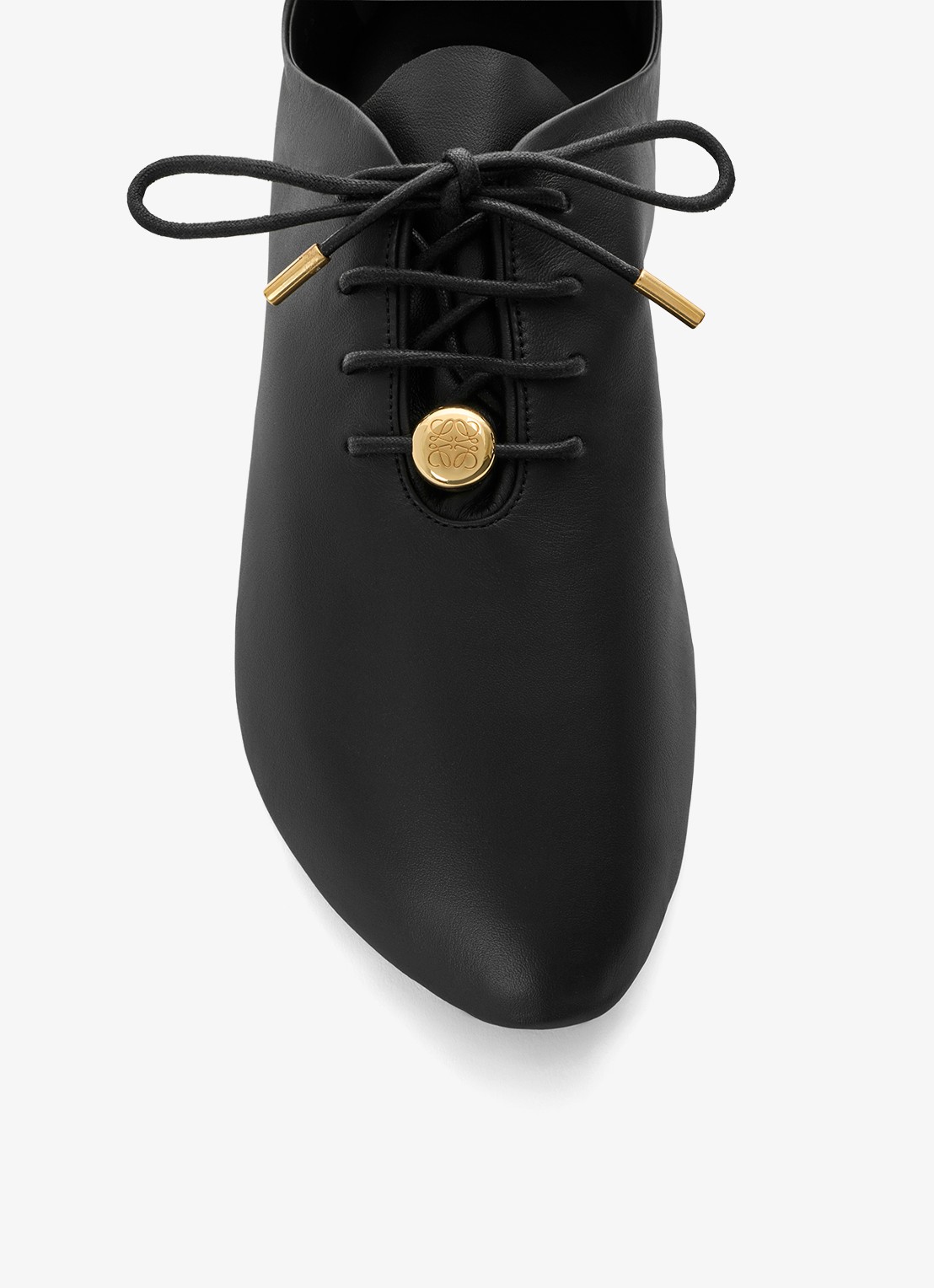 LOEWE Pebble Soft Lace-Up sneaker van kalfsleer - detail 2 zwart