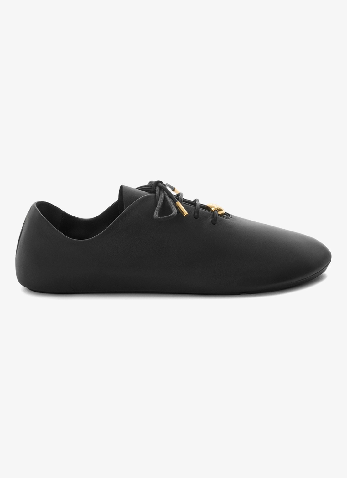 LOEWE Pebble Soft Lace-Up sneaker van kalfsleer - voorkant 3 zwart