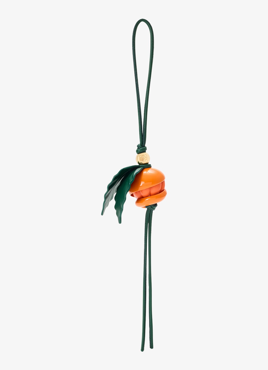 LOEWE Peeling Orange tasbedel van kalfsleer - voorkant oranje