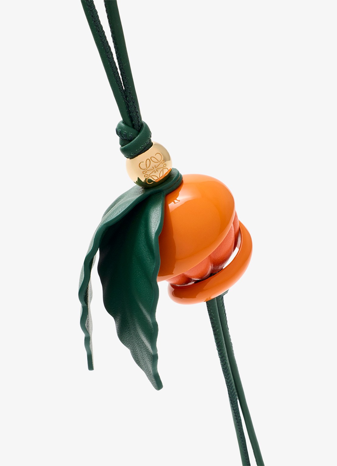 LOEWE Peeling Orange tasbedel van kalfsleer - voorkant 2 oranje
