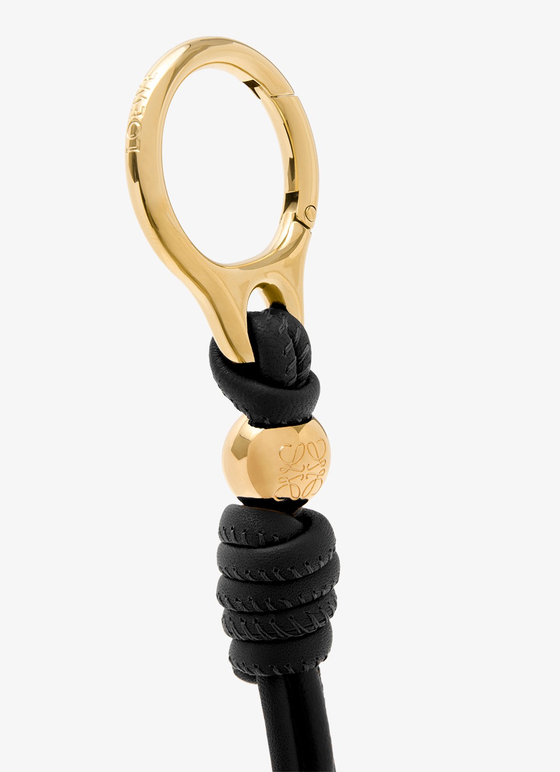 LOEWE Personalisation Tree tasbedel van kalfsleer - voorkant 2 zwart