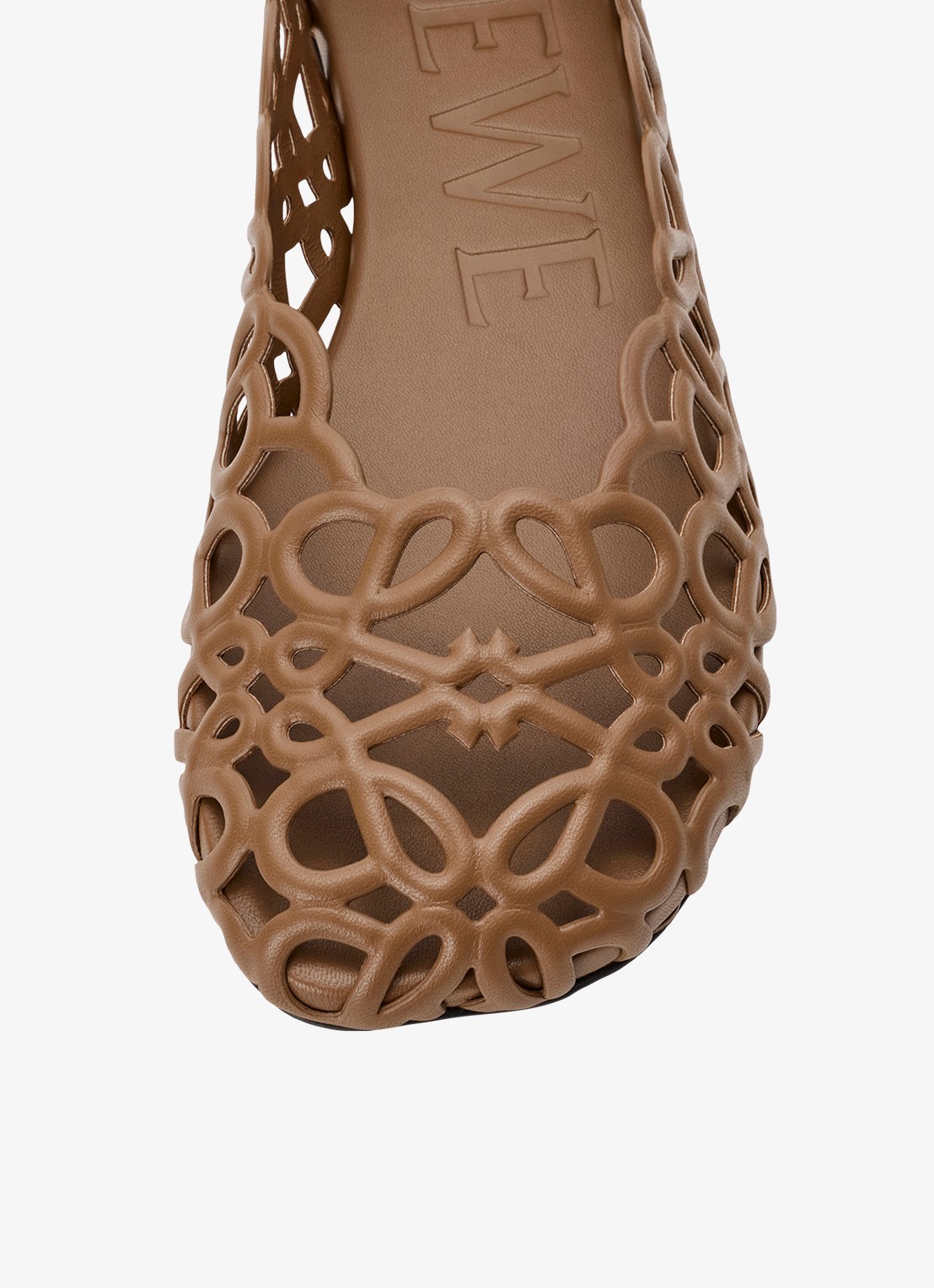 LOEWE Petal Anagram ballerina van lamsleer - detail 2 bruin
