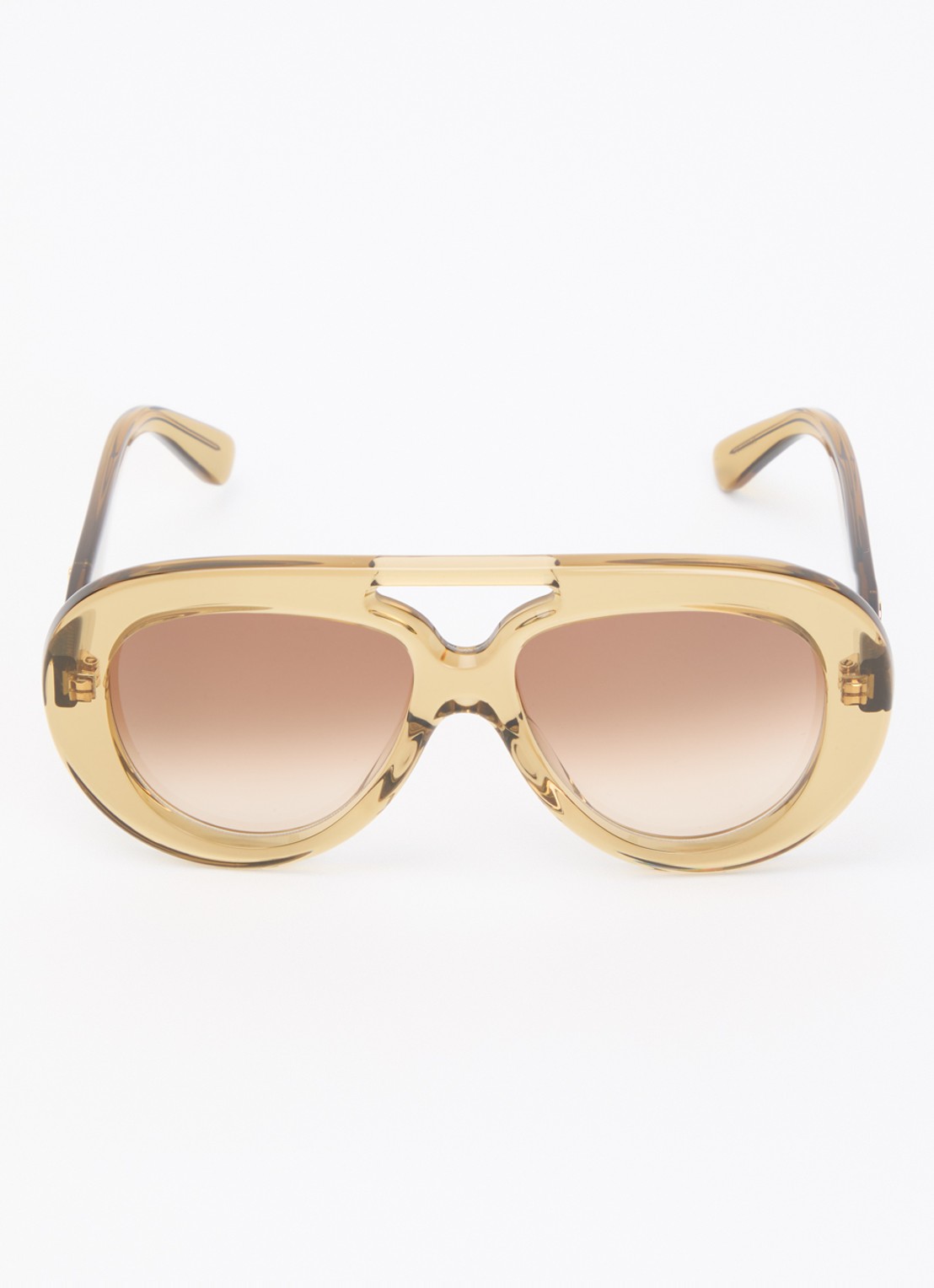 LOEWE Piloten zonnebril LW40144U - detail olijfgroen