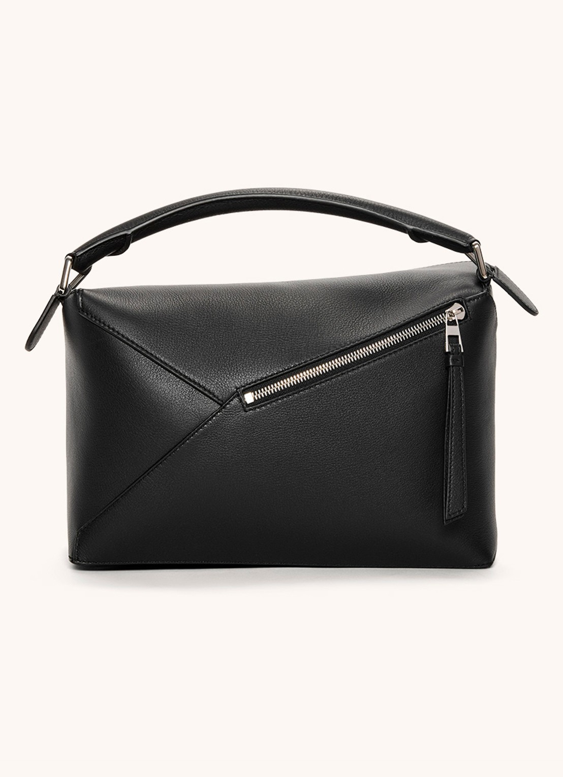 LOEWE Puzzle Edge handtas van kalfsleer - detail zwart