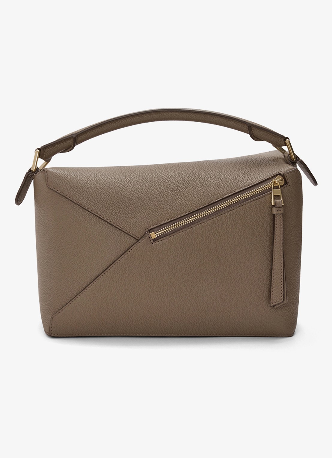 LOEWE Puzzle Edge Medium handtas van kalfsleer - achterkant 3 taupe